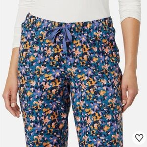 Amazon Floral Print Track Pants in Blue, Purple, Pink, and Orange
